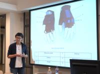 Mr CHEN Zhihong introducing his winning project, ‘COLOVE—Sensing the Colour of the World through Touching’